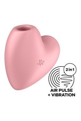 Вакуумный стимулятор Satisfyer Cutie Heart Light Red